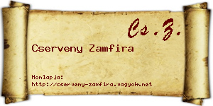 Cserveny Zamfira névjegykártya